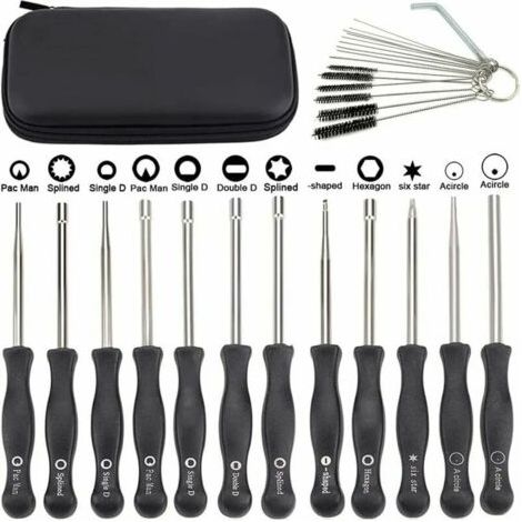 Lot de 12 outils de réglage de carburateur avec scredrivers acircle pour petit moteur 2 temps pour Husqvarna pour STHIL pour tronçonneuse ECHO (1/4)