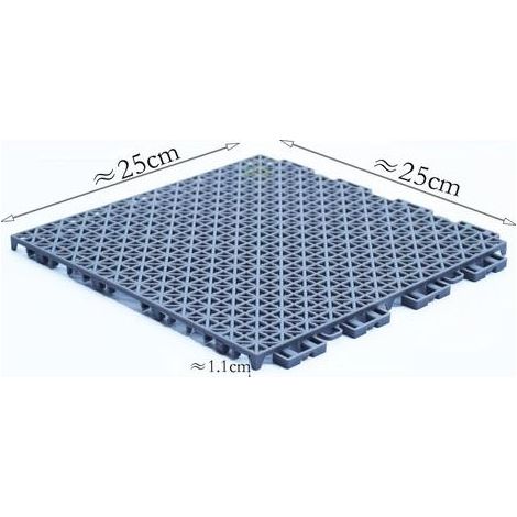 12 dalles de drainage pour piscine, tapis de sol pour terrasse, revêtement de sol en plastique emboîtable pour salles de douche (1/5)