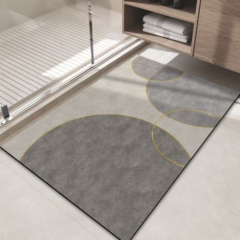 LAN Boue de diatomées pour méditation 4060cm Tapis de sol en terre de diatomées, tapis antidérapant pour salle de bain, tapis absorbant et à séchage rapide pour l'entrée des toilettes (1/5)