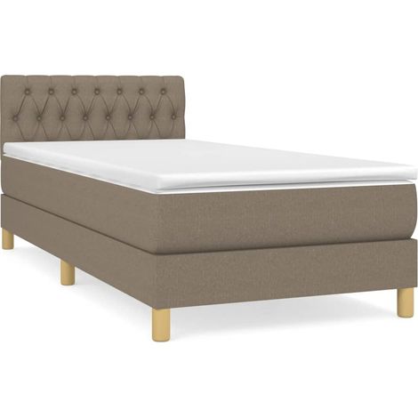 Maison Exclusive - Boxspringbett mit Matratze Taupe 90x190 cm Sto (1/5)
