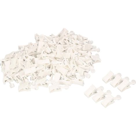 KOTARBAU Lot de 100 clips en plastique pour rails de rideaux 22 x 12 mm (1/5)