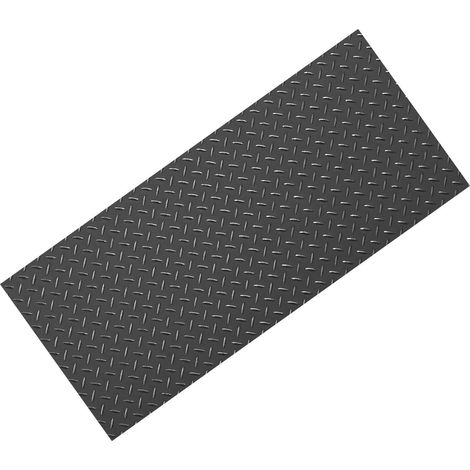 Rouleau de sol pour garage, 2,28 x 5,2 m, tapis de protection PVC épaissi 2,2 mm, motif diamant antidérapant, avec ruban adhésif double face, facile à nettoyer, noir, pour ateliers, salles de sport, r (1/5)