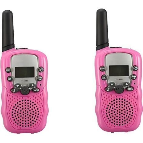 Kinder-Walkie-Talkie mit 8 Kanälen, PMR, pink – 3 km Reichweite, mit LED-Licht (1/5)