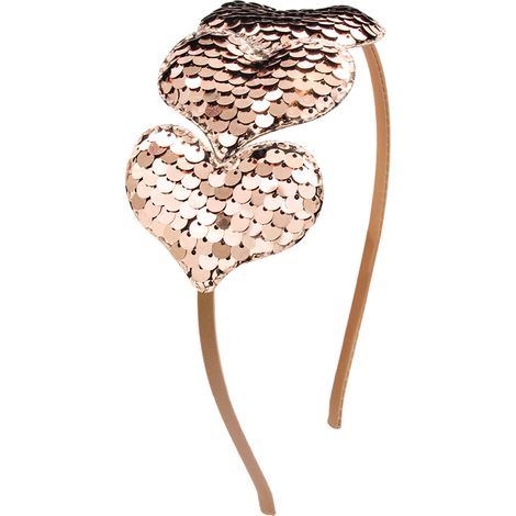 Serre-tête cœur pour la Saint-Valentin, bandeau à paillettes « Love », accessoires pour cheveux en forme de cœur pailleté (1/5)
