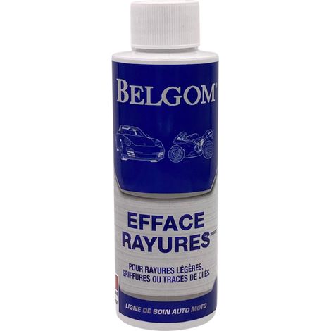 Efface-rayures 135ml – Pâte fluide faiblement abrasive – Pour peinture brillante et mate – Renforce la protection des surfaces – Belgom