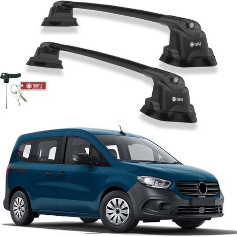 TURTLE kompatibel mit Mercedes-Benz Citan 2012-2021 Dachträger Air3 Schwarz (1/5)