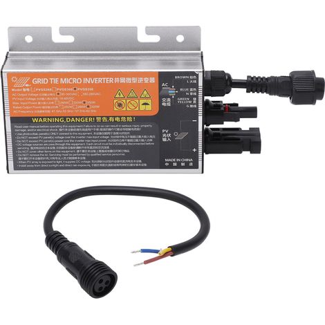 Onduleur solaire micro-réseau PVGS 350W 110V, onduleur photovoltaïque 18-60V, convertisseur de puissance pour panneaux solaires (1/5)