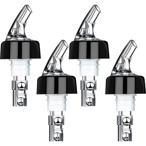 Lot de 4 becs verseurs de bouteilles de 30ml   Doseur de bouteille   Distributeur de bouteilles   Distributeur de bar   Pour Spouts Shot