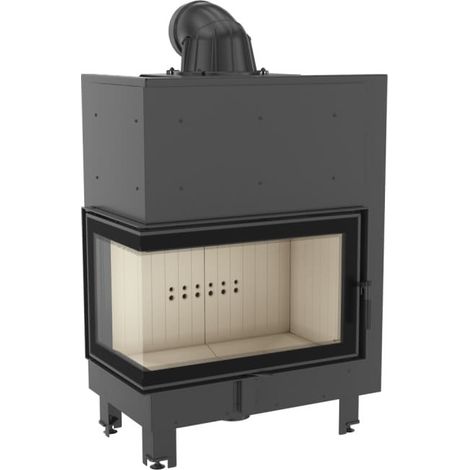 Kamineinsatz aus Stahl KRATKI MBO links 15 KW Ø 200 mit Türfeder (1/5)