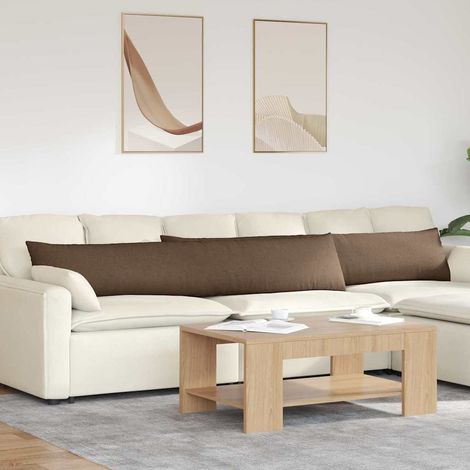 Sofakissen 2 pcs Braun 200 x 40 cm Stoff (1/5)