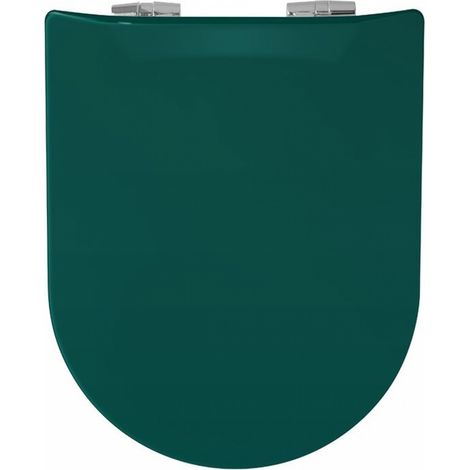 Abattant WC Wood Slim VERT ALPIN Mat, descente assistée et déclipsable - Olfa (1/5)