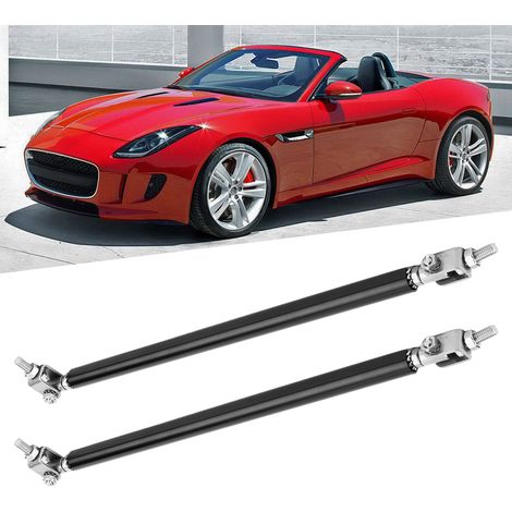 Barre de renfort avant réglable en acier inoxydable, kit de 2 entretoises de pare-chocs, support de fixation pour bouclier, tige de stabilisation universelle (1/5)