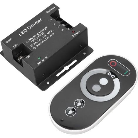 Variateur LED sans Fil, Télécommande RF Tactile pour Ruban LED 12V/24V, Contrôleur d'Intensité Lumineuse (1/5)