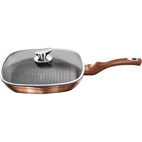 Patelnia granitowa grillowa 28 cm berlinger haus oro rosa BH-1610 (1/2)