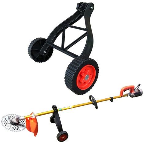 Stützräder für Rasentrimmer, verstellbare Stützräder, Freischneider-Zubehör (schwarz) (1/5)