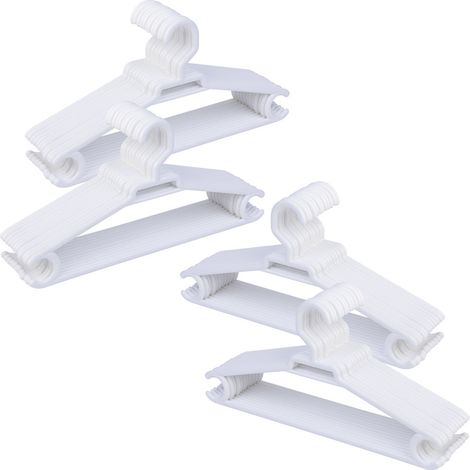 Super percha de plastico blanca pack de 48 uds 42x0,80x21h cm (1/5)
