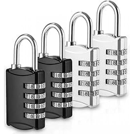 Cadenas à combinaison à 4 chiffres en alliage de zinc résistant aux intempéries, idéal pour les casiers, les hangars et les salles de sport (1/5)