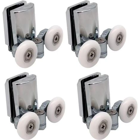Set mit 4 23-mm-Duschtürrollen für Schiebetüren -