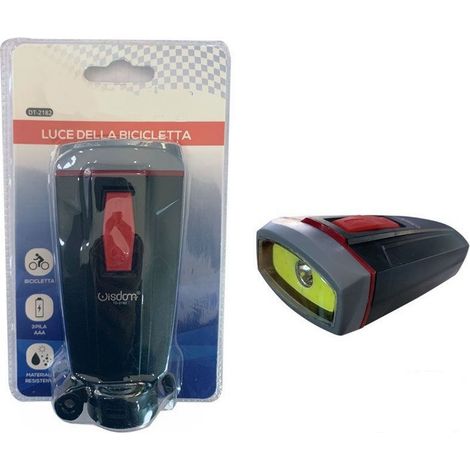 TRADE SHOP - Luce Per Bici Bicicletta Con Supporto Torcia Anteriore Illuminazione Dt-2182 - (1/2)