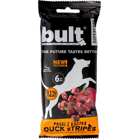 BULT Tasty Stripes Superfood Hundeleckerlis Entenstreifen 6 Stück (1/3)