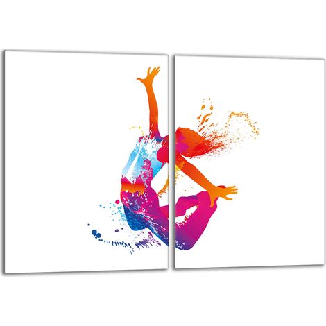 Plaque de protection en verre pour poêle 2x40x52 Blanc (1/5)