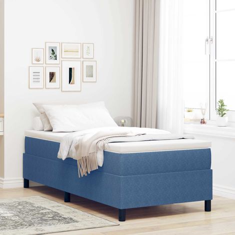Plattformbettgestell Blau 80 x 200 cm Cordstoff