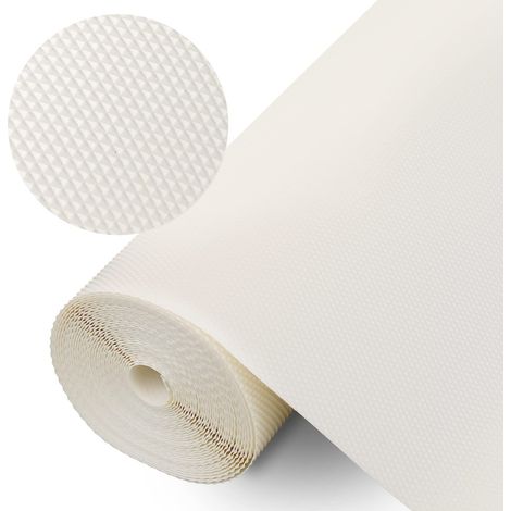 Tapis antidérapant pour tiroir 45x300 cm - Imperméable - Tapis pour frigo, tablette de cuisine, tiroir, frigo - Résistant et durable - Non adhésif - Pour armoires de cuisine, étagères et vaisselle (Bl (1/5)