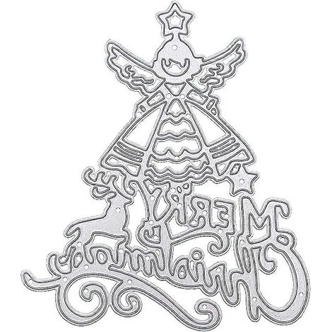 Weihnachtsengel-Stanzschablone aus Metall zum Selbermachen von Scrapbooking-Alben, Papierkarten und Prägearbeiten