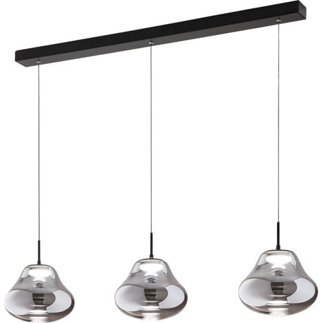 Suspension Led Deva 42 W À Température De Couleur Variable, Structure En Métal Et Verre Borosilicate Fumé, Ip20 - Collection Deva (1/3)
