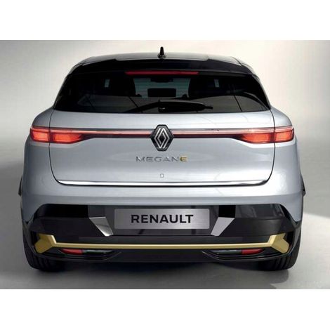 Finitura cromata per il cofano del bagagliaio della Renault Megane E-Tech. (1/3)