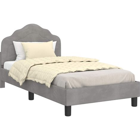 Struttura letto bambini con testata Grigio Chiaro 80 x 160 cm vidaXL