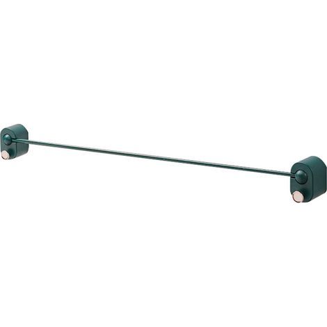 Barre à serviette murale longue sans perçage, porte-serviette unique pour salle de bain, accessoire noir et vert. (1/5)