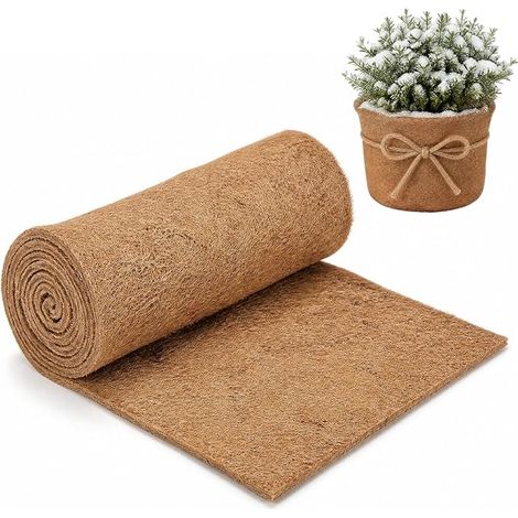 Tapis de protection des plantes en coco fibres de coco naturel biologique contre le froid et l'hiver plantes de jardin et en pot 50 cm x 2 m (1/5)