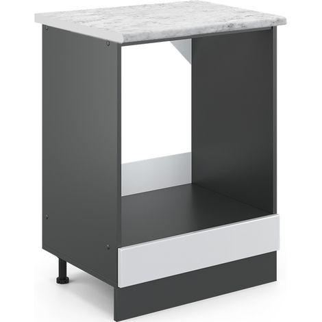 Mobiletto base per cucina Fame-Line, Antracite lucido, 50 cm , PL Antracite, Vicco (1/5)
