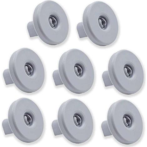 Lot de 8 roulettes pour panier inférieur pour lave-vaisselle Compatible avec Zanussi, Rex, Electrolux, AEG et modèles (1/4)
