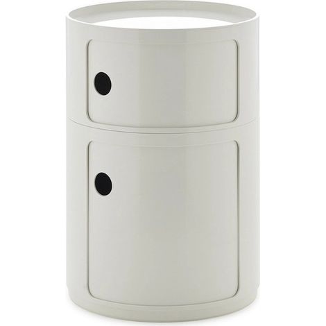Componibile BIG 2 elementi in ABS a base tonda Bianco Kartell 0492203 (1/3)