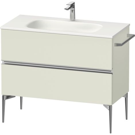 Duravit Sivida mueble bajo lavabo, 2 cajones, tirador cromado,
