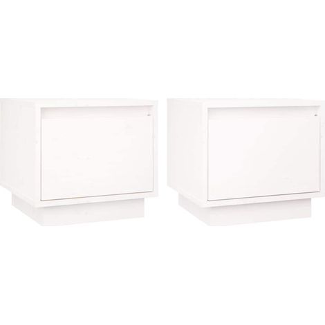 Maison Exclusive - Mesitas de noche 2 uds madera maciza de pino b (1/5)