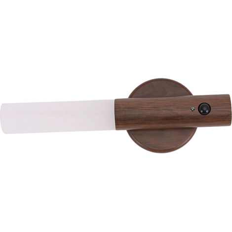 Wandleuchte aus Holz mit Bewegungsmelder, wiederaufladbar, batteriebetrieben, LED, für Schlafzimmer, Flur und Treppenhaus (1/5)