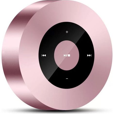 [Smart Touch] Enceinte Bluetooth Premium or rose Mini Haut-parleur avec étui étanche Portable Micro AUX 15H Son de Cristal