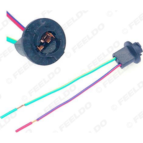 Keilförmige T10 W5W 147 LED-Kfz-Lampenfassung, T10-3-Stecker (Stecker und Buchse) mit starrem Ende (1/5)
