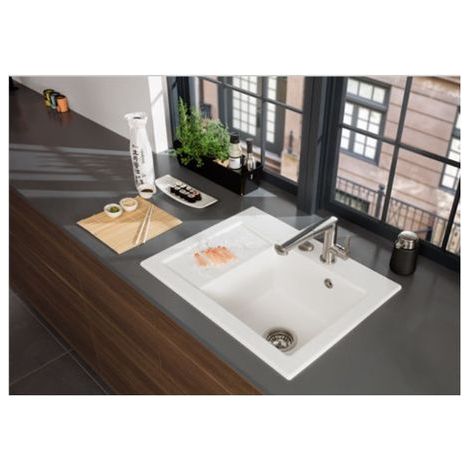 Villeroy et Boch - Evier 1 cuve en céramique Subway , Sable CeramicPlus, 60 x 51, sans egouttoir, sans systeme de vidage (1/5)