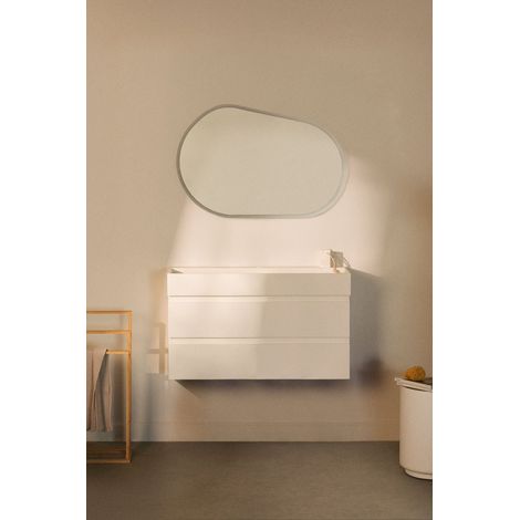 Set di mobili da bagno in legno e impiallacciatura di frassino con lavabo integrato Ona SKLUM            