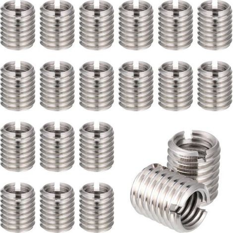 Insert fileté inox - 20 pièces, réducteur M8/M10 - Pour réparation filetage Cuneary (1/5)