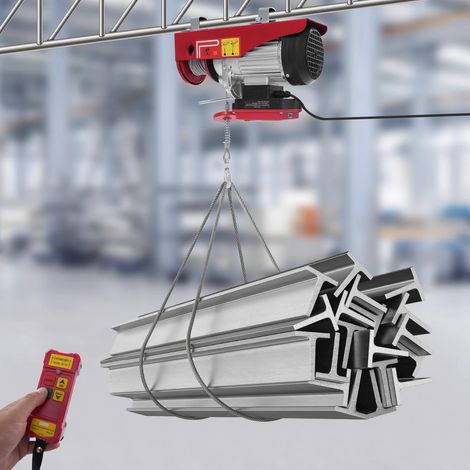 Grue électrique, palan électrique télécommandé sans fil, charge maximale 400kg / 882 LBS, capacité maximale de levage 12M, mine, entrepôt, logistique