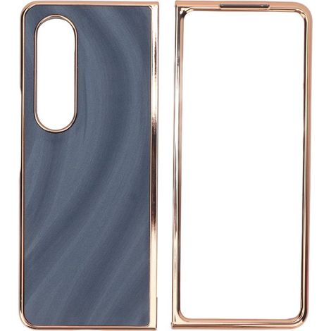 Nano-galvanisierte, kratzfeste und strukturierte Handyhülle für Samsung Galaxy Z Fold 4, blau (1/5)