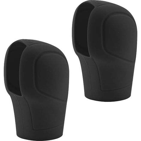 SHINING HOUSE 2 Pièces Couvercle de Pommeau de Vitesse en Silicone, Couvercle Universel Pommeau Levier Vitesse, Housse de Protection pour Pommeau de Levier de Vitesse, pour Voiture Décoration, Noir (1/5)