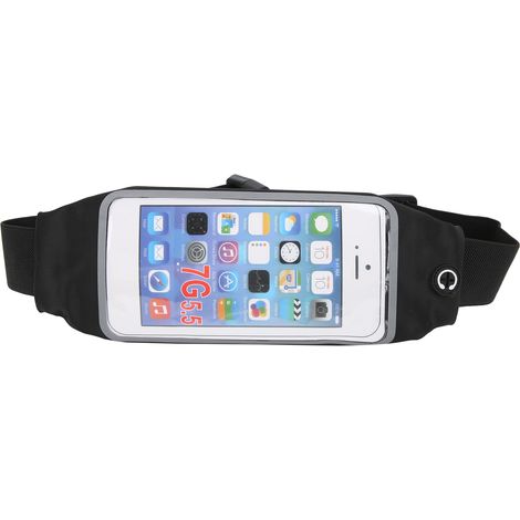 Funda Cinturón Teléfono - Impermeable - Pantalla Táctil - Para Correr y Deportes al Aire Libre - Negro - 1 Unidad (1/5)