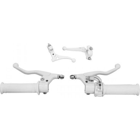 Kit poignée tirage rapide mini Targa blanc cocotte/levier Lusito (1/5)