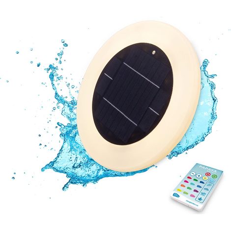 Newgarden – Lampe solaire flottante pour piscine – Éclairage sans fil IP68 – Autonomie 32h – 800 lumens – Couleur 3000-6000 °K – Télécommande incluse